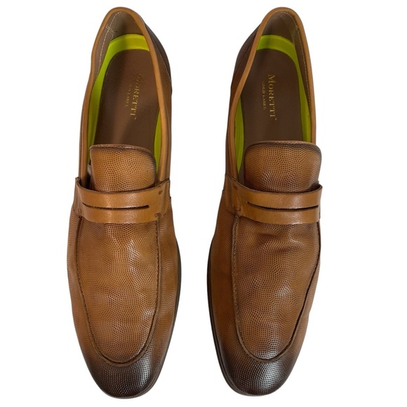 Men’s Moretti Gold Label Leather Loafers Like‎ New Size 12D - Picture 1 of 10